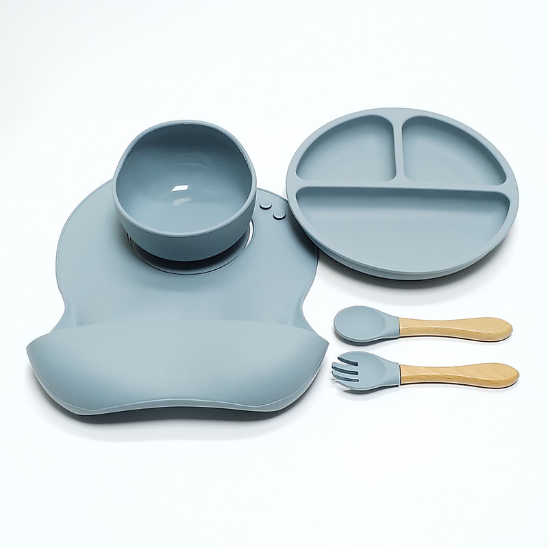 5pcs Children's Silicone Dinne - огляд і ціна Baby Food Menu